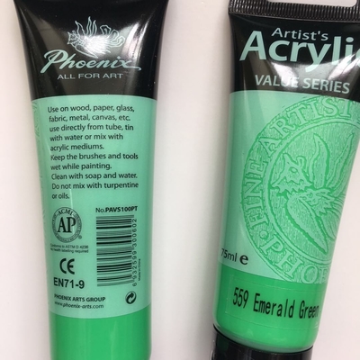 Серия 100ml & 75ml Феникс значения цвета художников акриловая крася